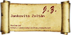 Jankovits Zoltán névjegykártya