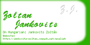 zoltan jankovits business card